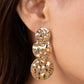 Paparazzi Accessories - Triple Threat Texture - Gold Earrings