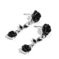 Paparazzi Accessories - Led by the ROSE - Black Earrings