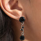 Paparazzi Accessories - Led by the ROSE - Black Earrings