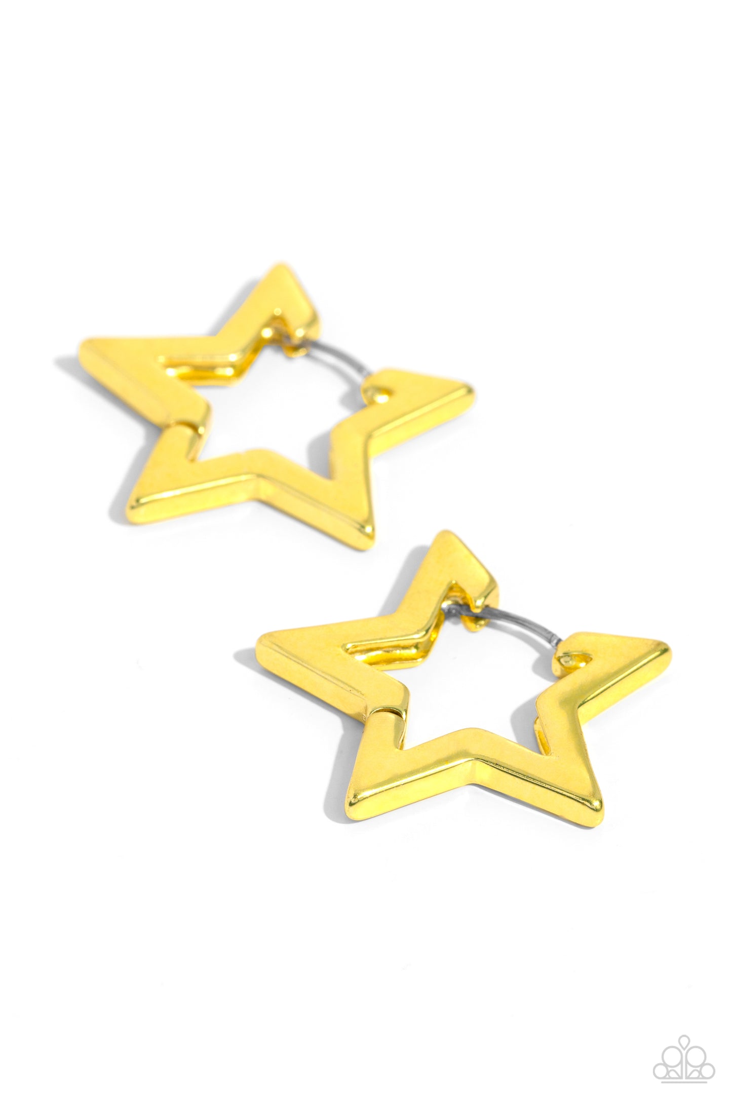 Paparazzi Accessories - In A Galaxy STAR, STAR Away - Yellow Earrings