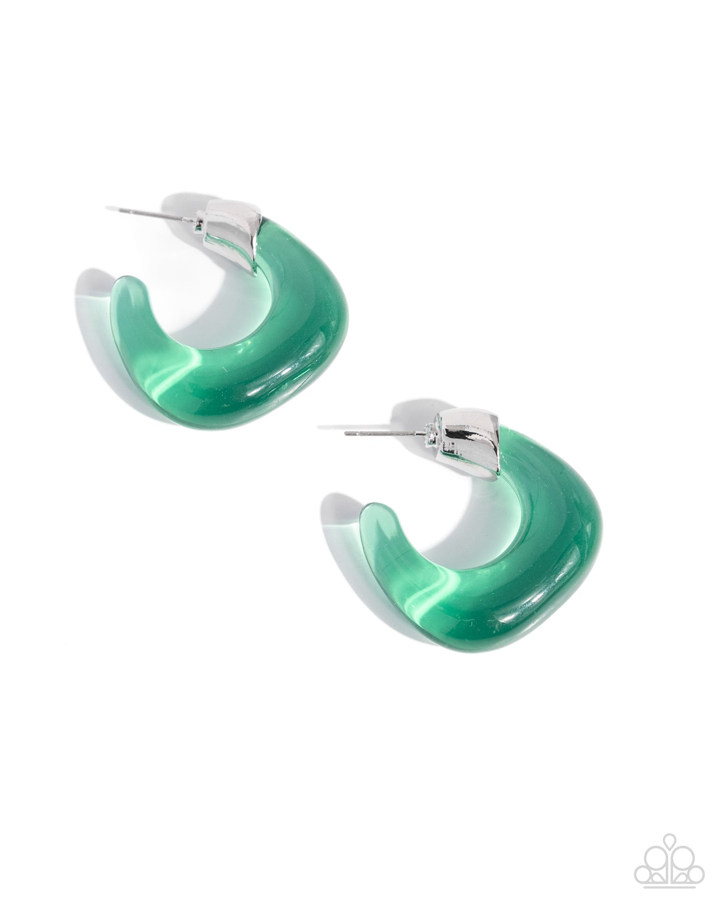 Paparazzi Accessories - Clear Charm - Green Earrings