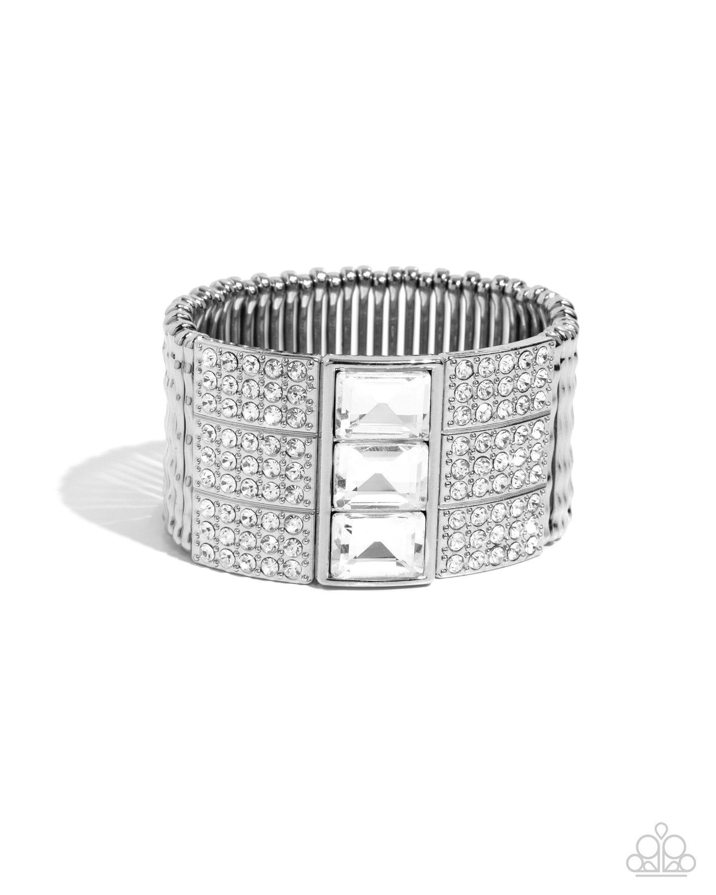 Paparazzi Accessories - Dramatic Diva - White Bracelet