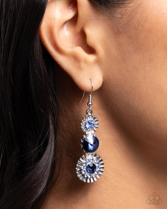 Paparazzi Accessories - Dedicated Dalliance - Blue Earrings