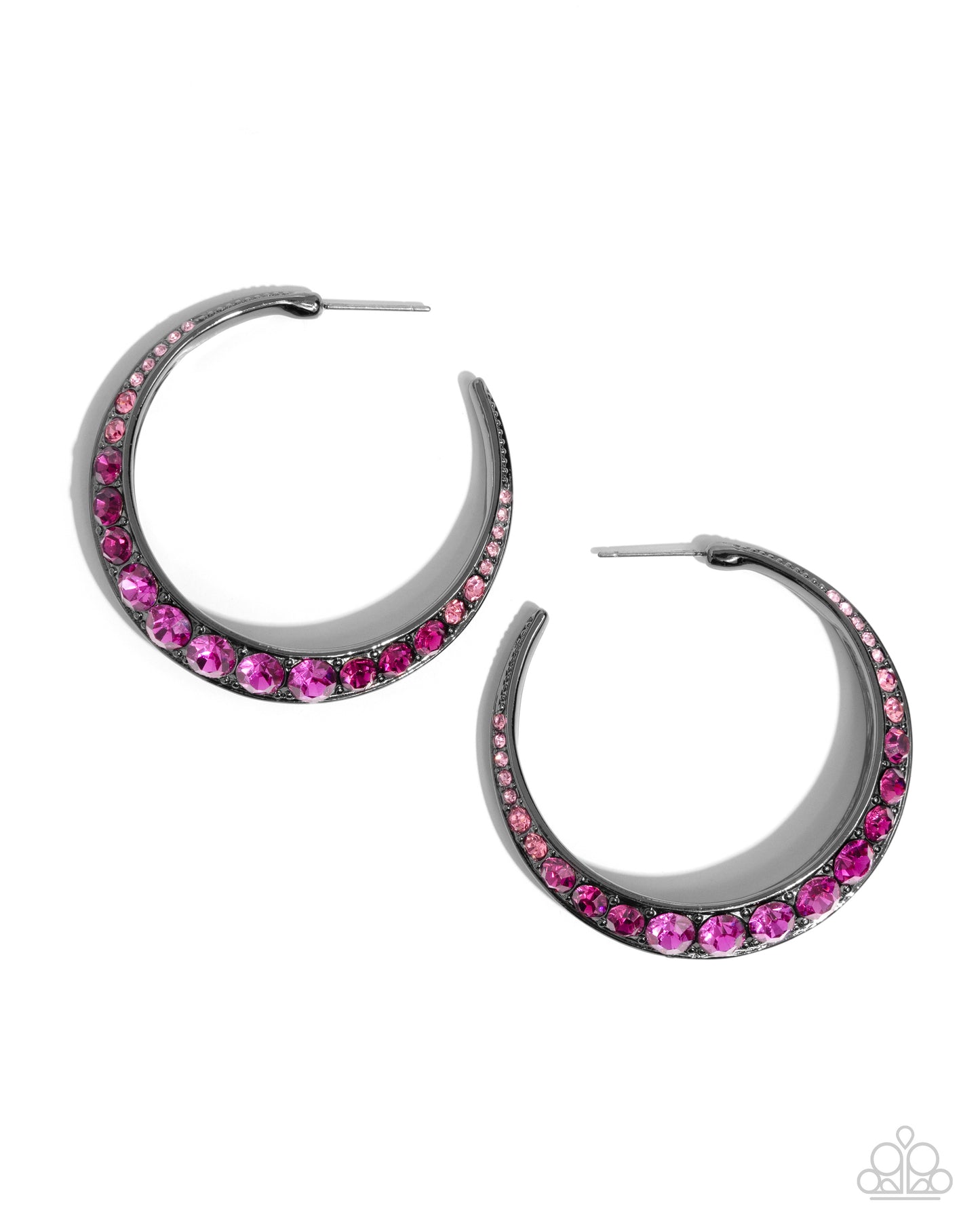 Paparazzi Accessories - Embedded Edge - Pink Earrings