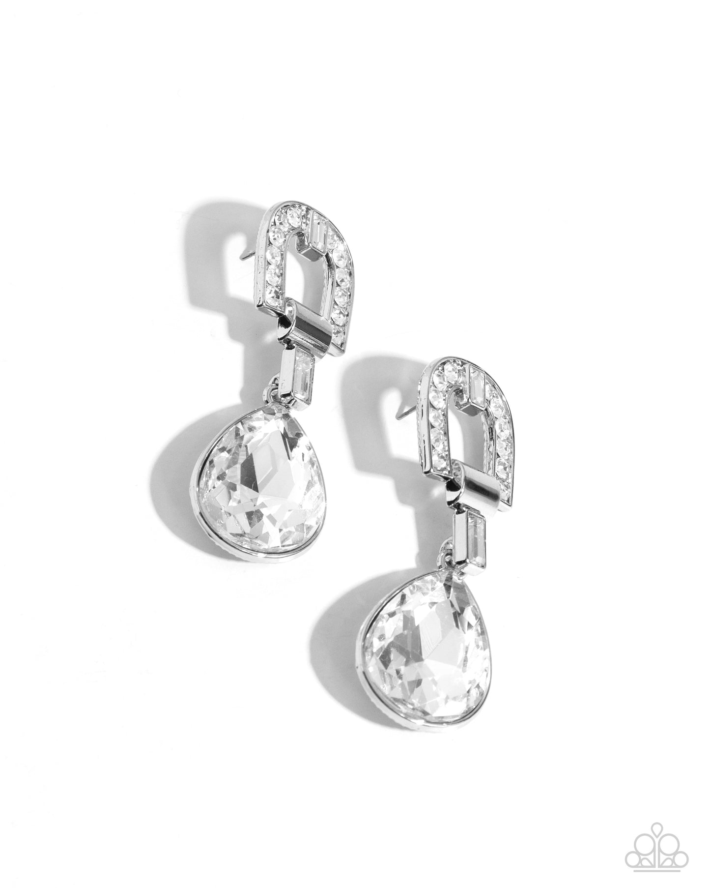 Paparazzi Accessories - In ARCHING Order - White Earrings