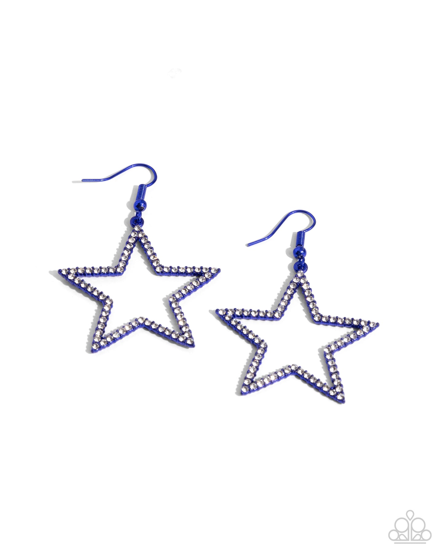 Paparazzi Accessories - Streamlined Stars - Blue Earrings