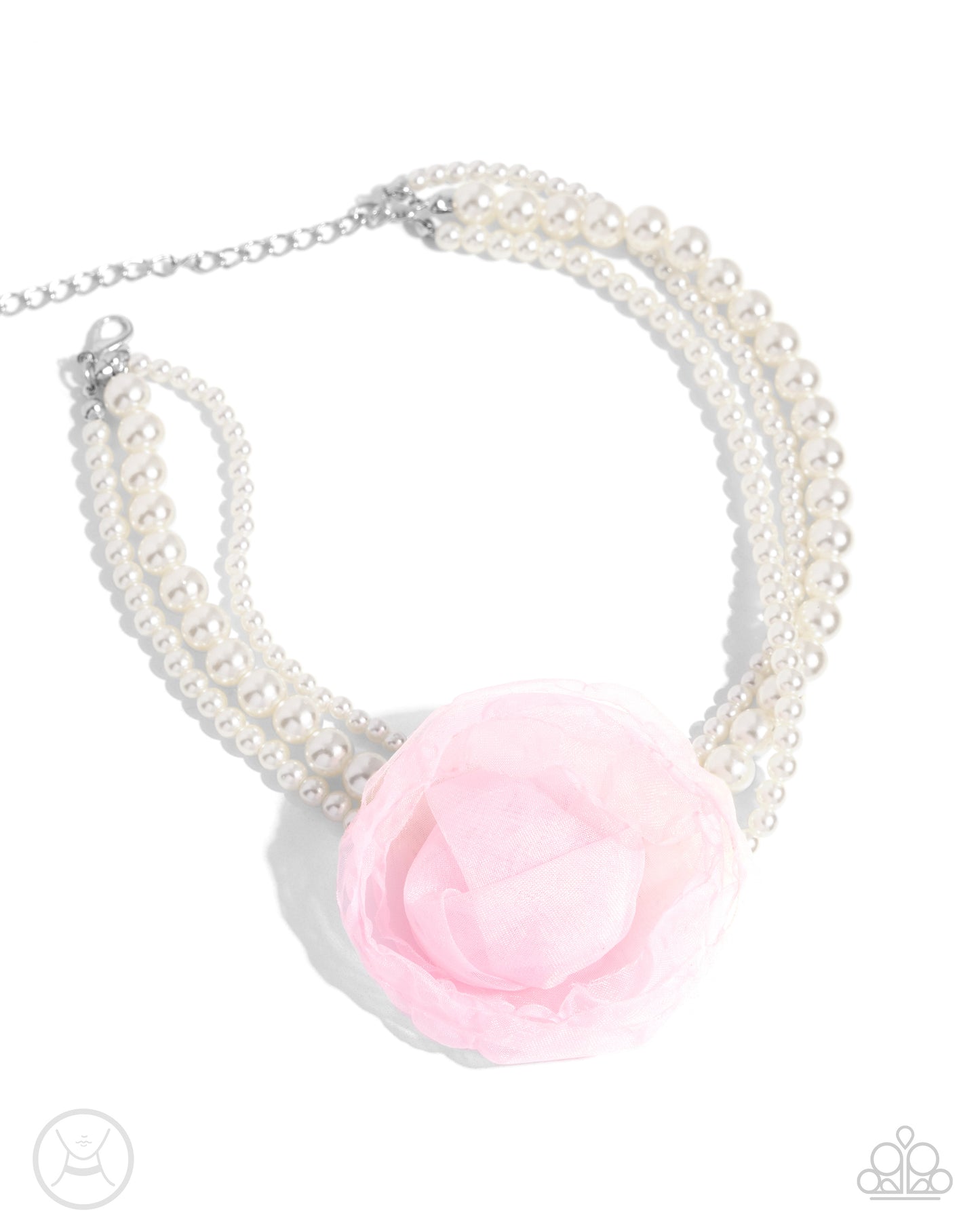 Paparazzi Accessories - Radiant Rosette - Pink Choker Necklace