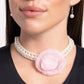 Paparazzi Accessories - Radiant Rosette - Pink Choker Necklace