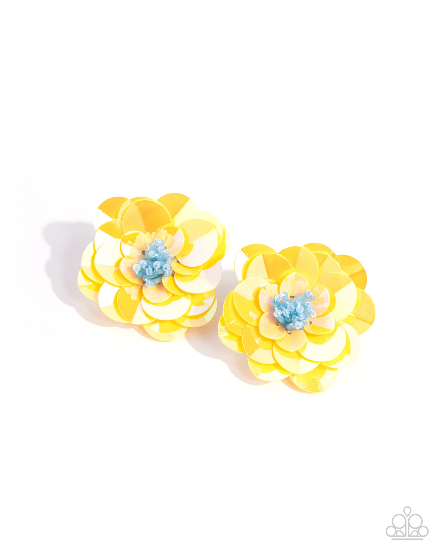 Paparazzi Accessories - Floating Florals - Yellow Earrings