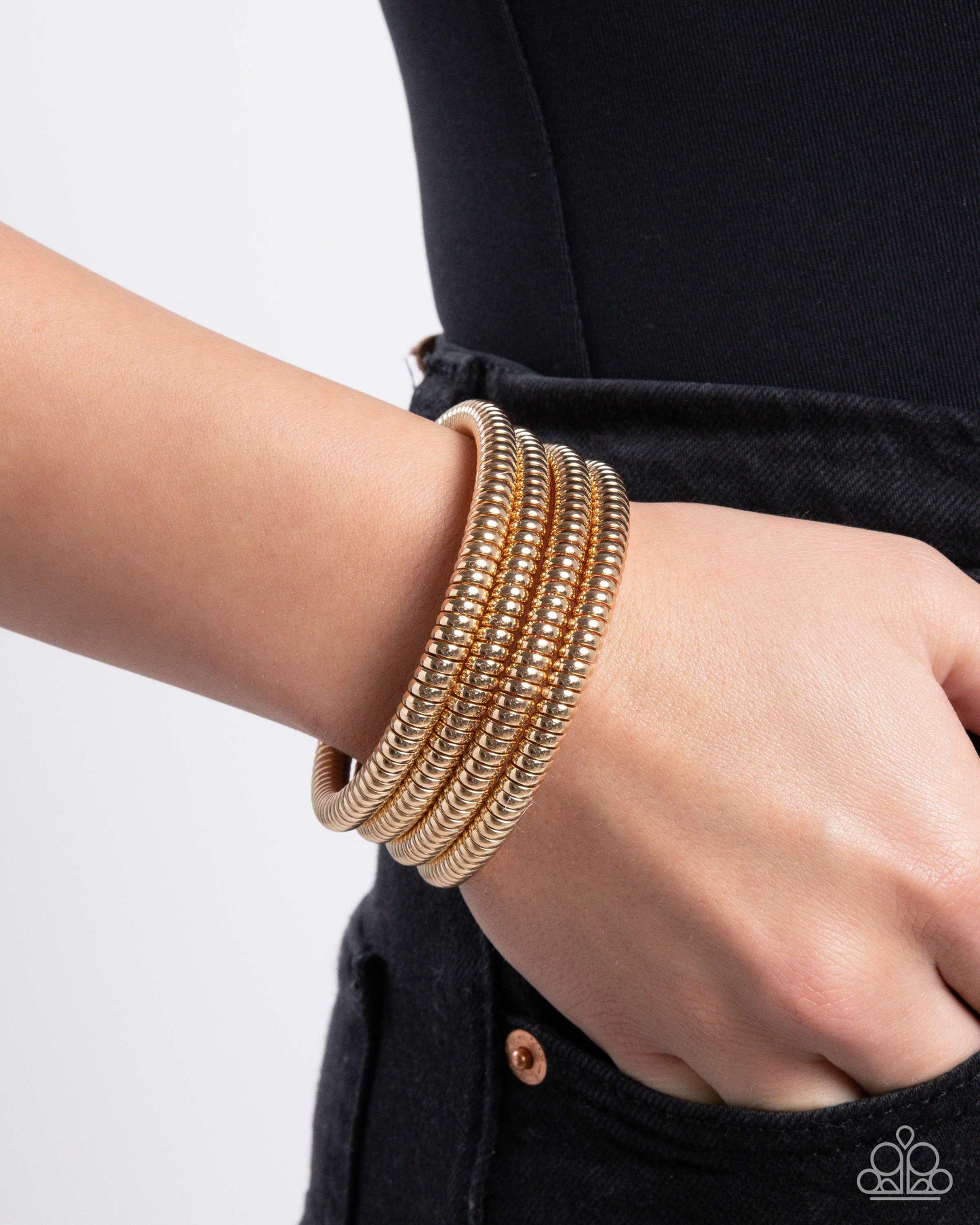 Paparazzi Accessories - Casual Coils - Gold Bracelet