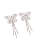 Paparazzi Accessories - Next SOAR - White Butterfly Earrings