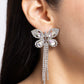 Paparazzi Accessories - Next SOAR - White Butterfly Earrings