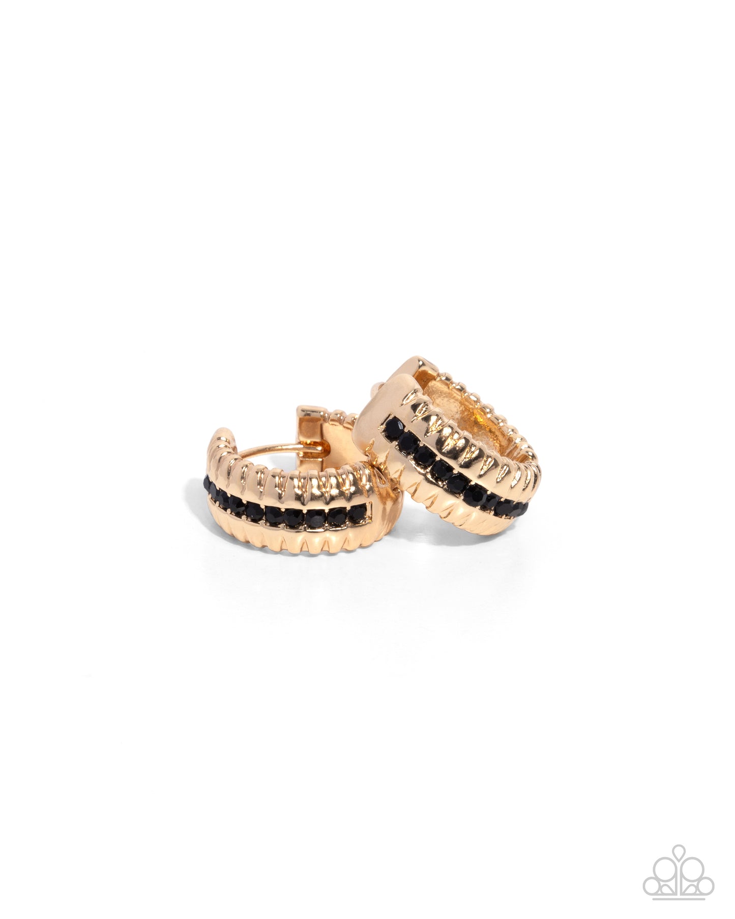 Paparazzi Accessories - Serrated Shimmer - Gold Earrings