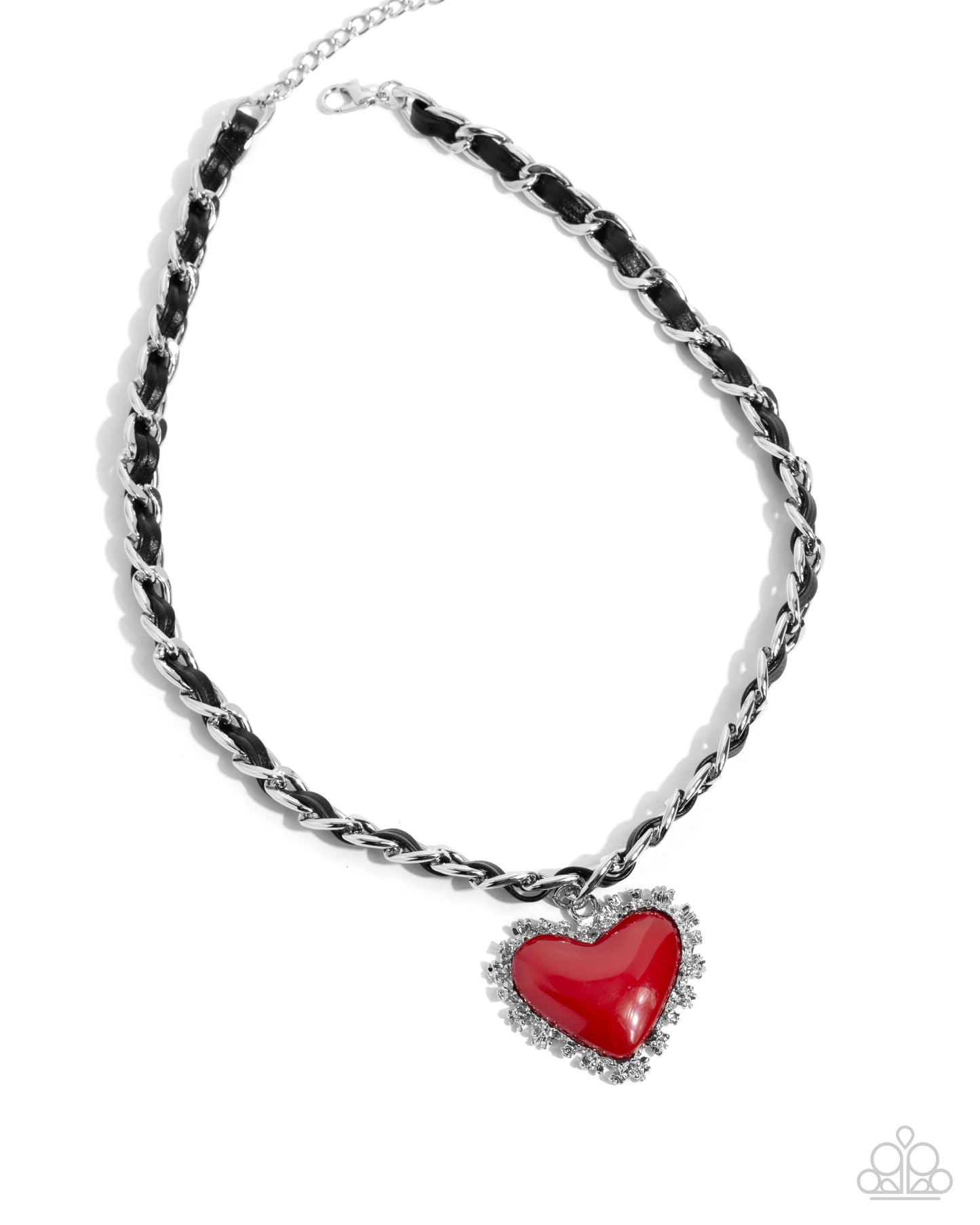 Paparazzi Accessories - Austere Attraction - Red Heart Necklace