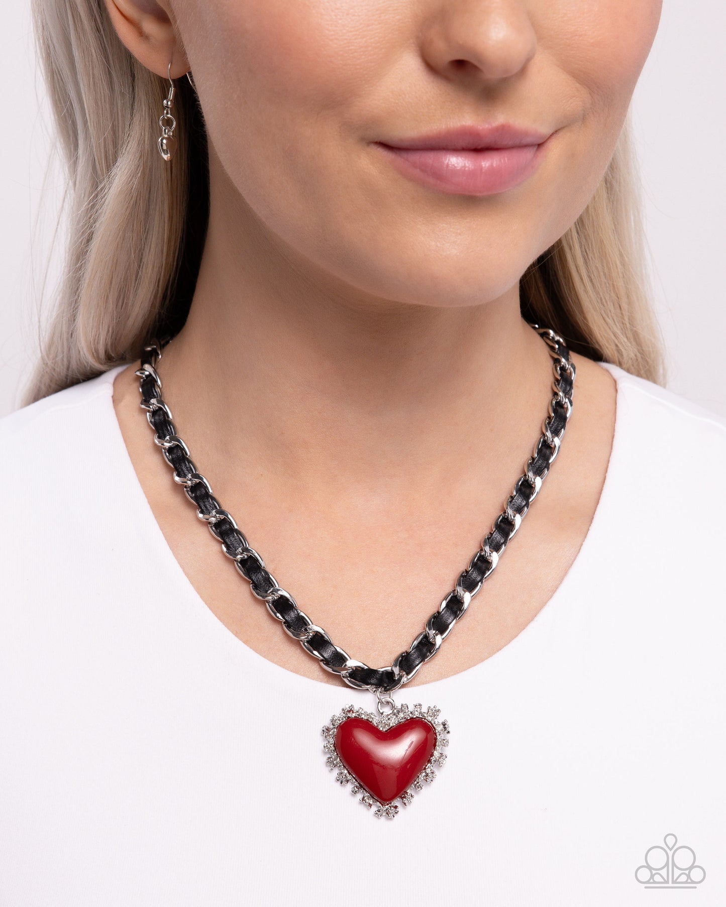 Paparazzi Accessories - Austere Attraction - Red Heart Necklace