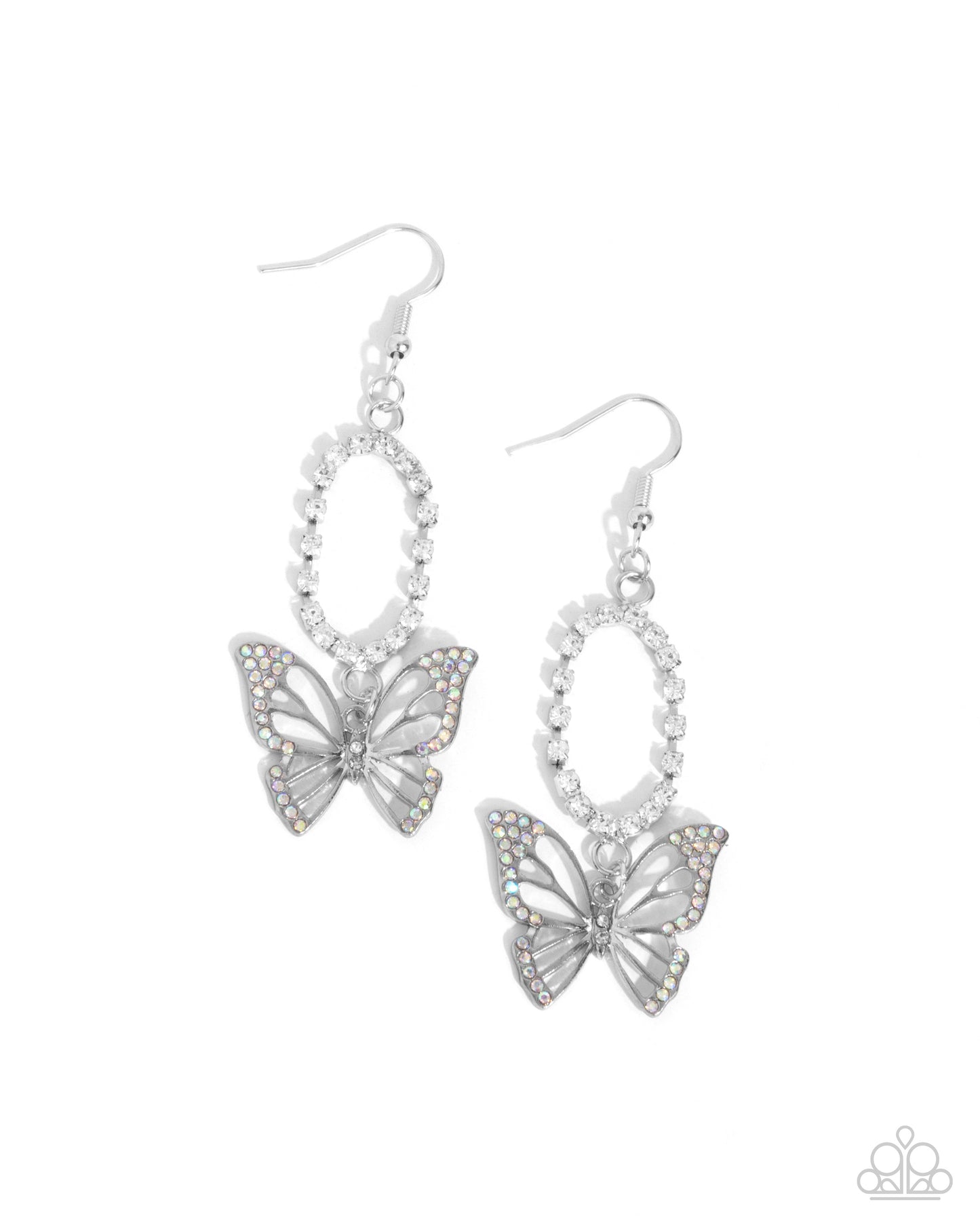 Paparazzi Accessories - Aerial Avenue - Multi Butterfly Earrings