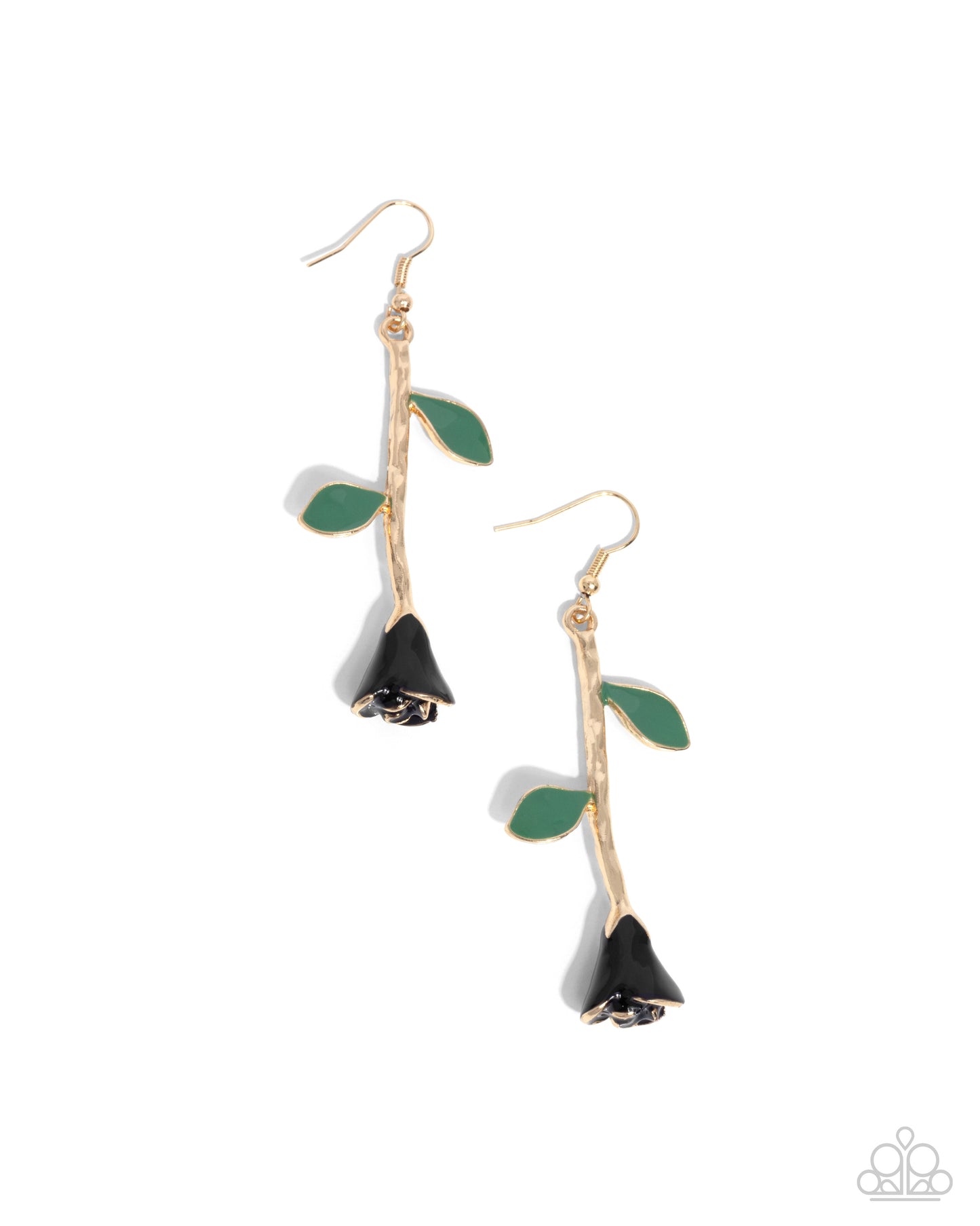 Paparazzi Accessories - Rose Reality - Black Earrings