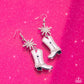 Paparazzi Accessories - Compelling Cowboy - White Earrings