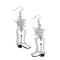 Paparazzi Accessories - Compelling Cowboy - White Earrings