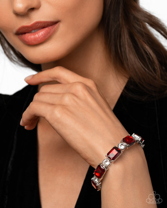 Paparazzi Accessories - Tonight Only! - Red Stone Bracelet