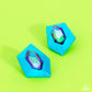 Paparazzi Accessories - Dauntless Detail - Blue Clip On Earrings