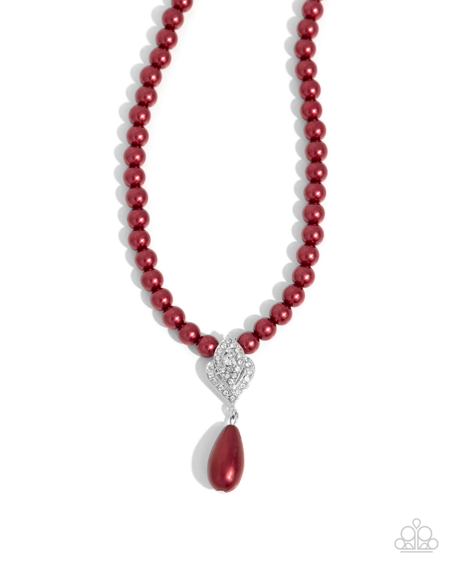 Paparazzi Accessories - Eternal Elegance - Red Pearl Necklace