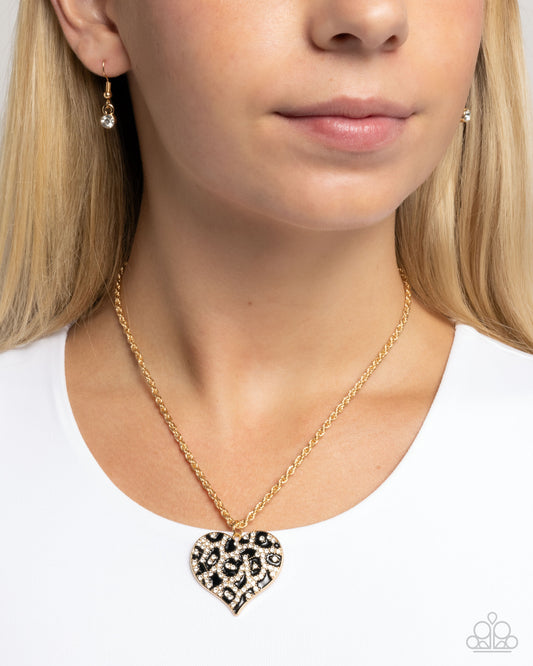 Paparazzi Accessories - Cheetah Compound - GoldNecklace