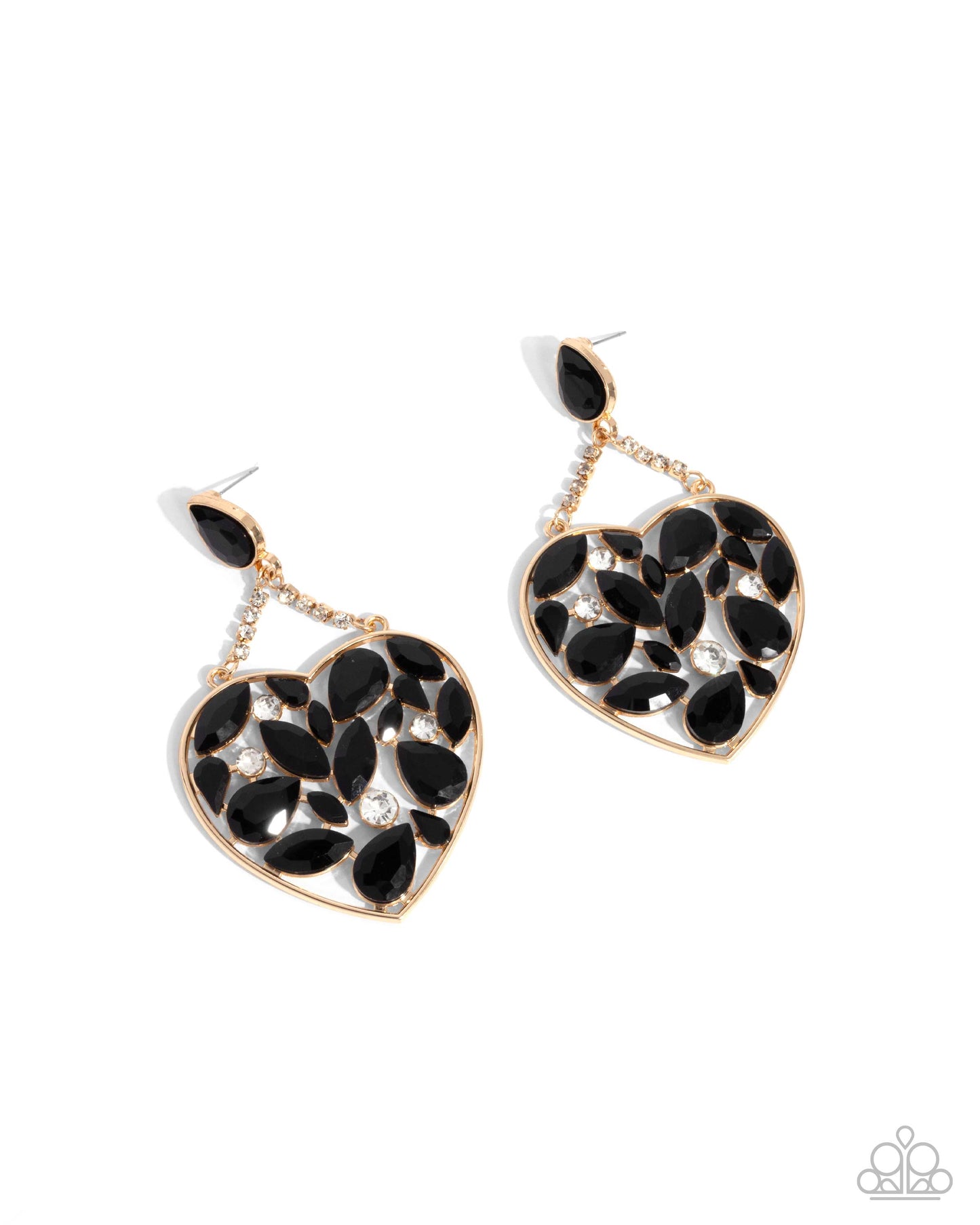 Paparazzi Accessories - Glittery Gait - Black Earrings