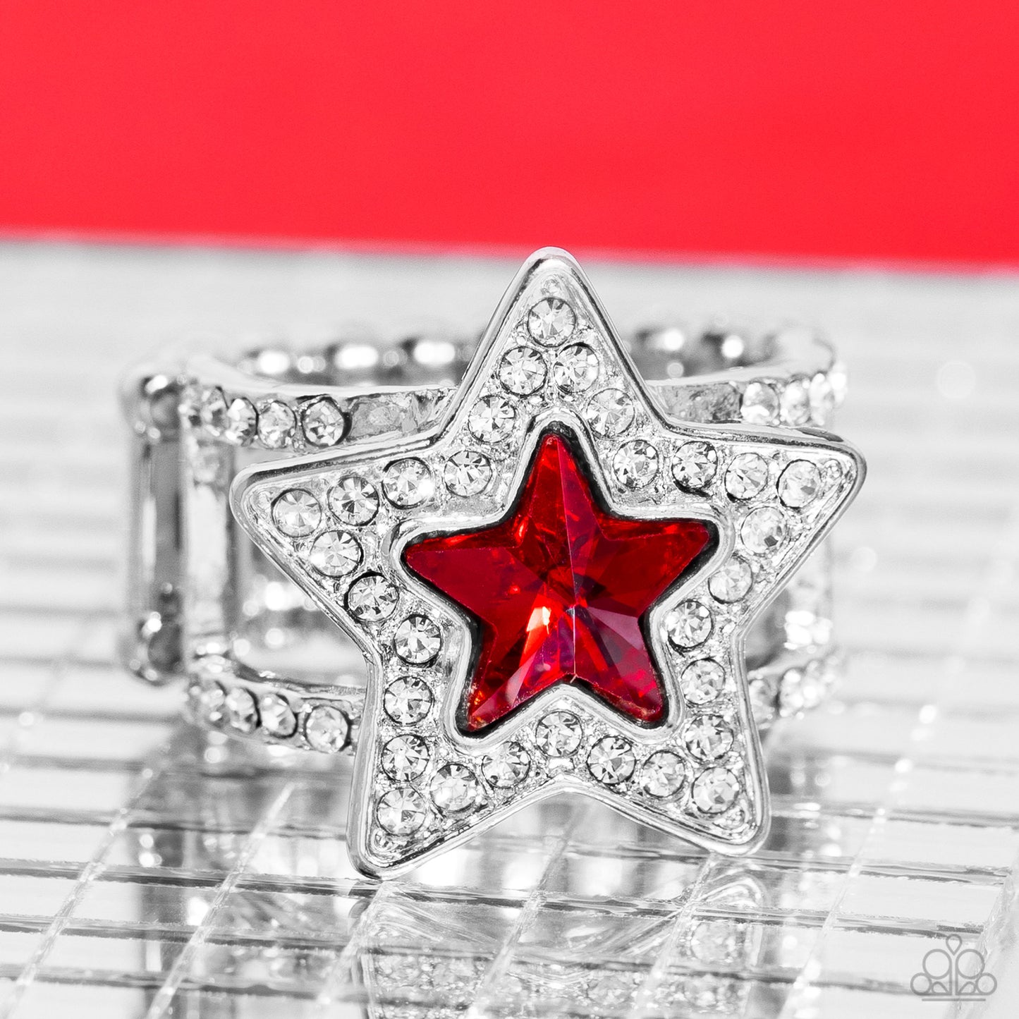 Paparazzi Accessories - One Nation Under Sparkle - Red Ring