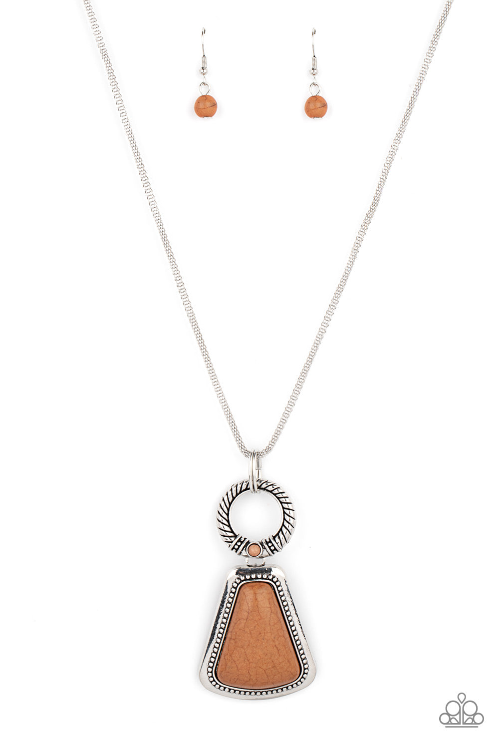 Paparazzi Accessories - Stone Prairies - Brown Necklace