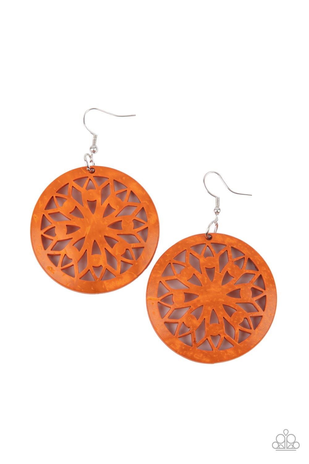 Paparazzi Accessories - Ocean Canopy E23 - Orange Earring