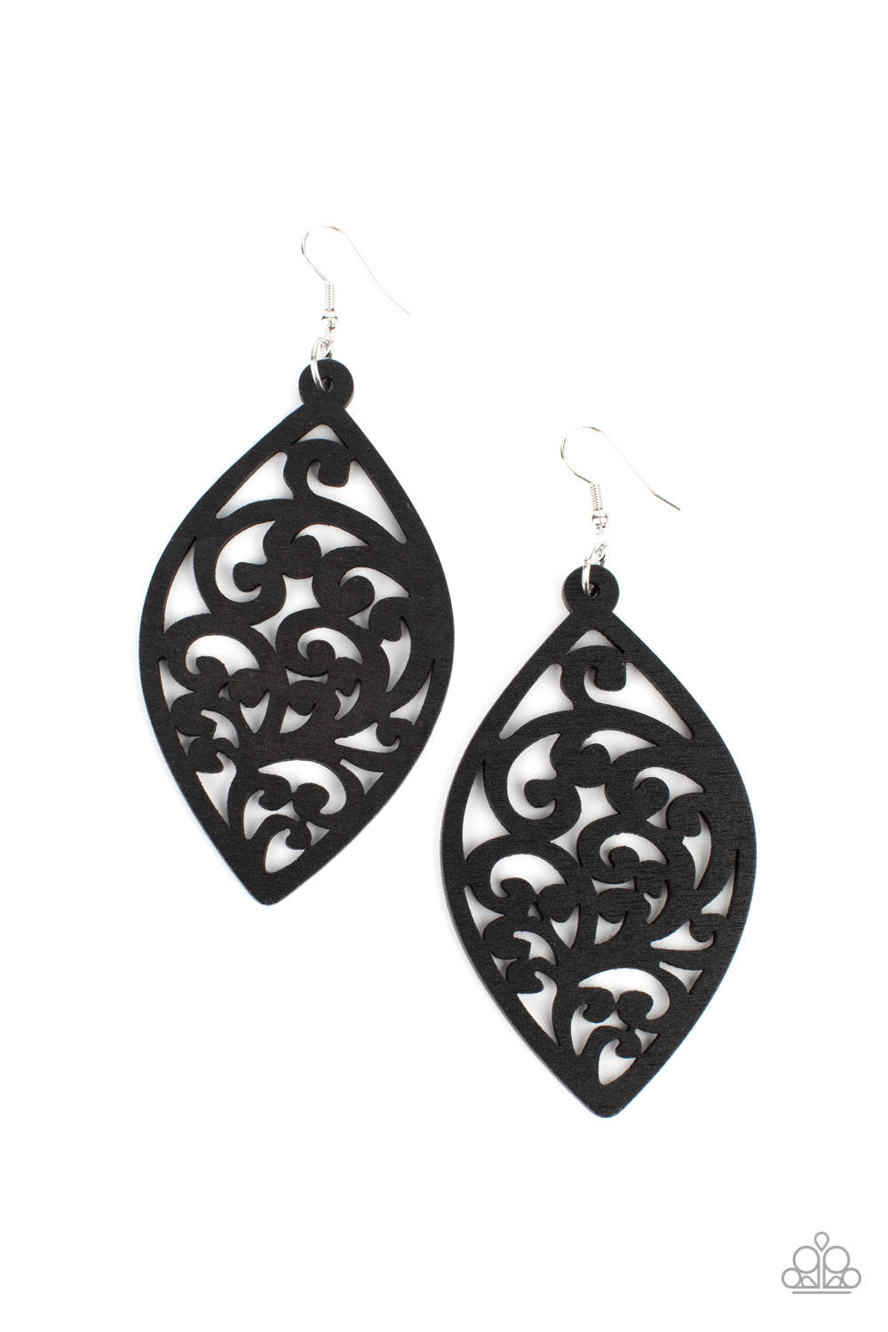 Paparazzi Accessories - Coral Garden E35 - Black Earrings