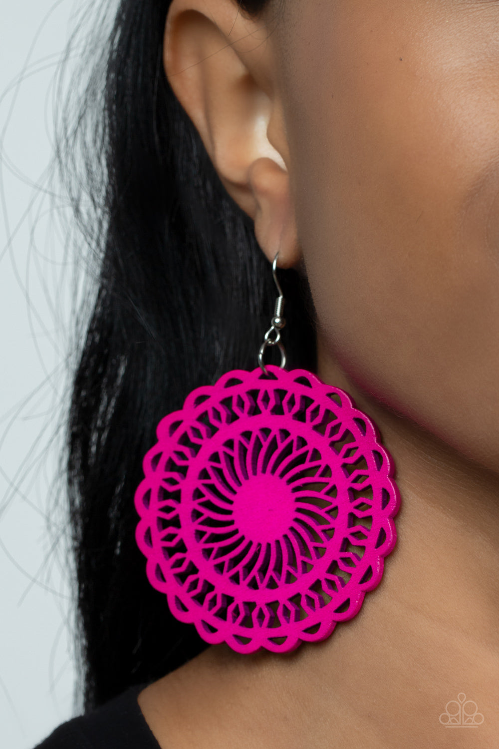 Paparazzi Accessories - Island Sun E37 - Pink Earrings