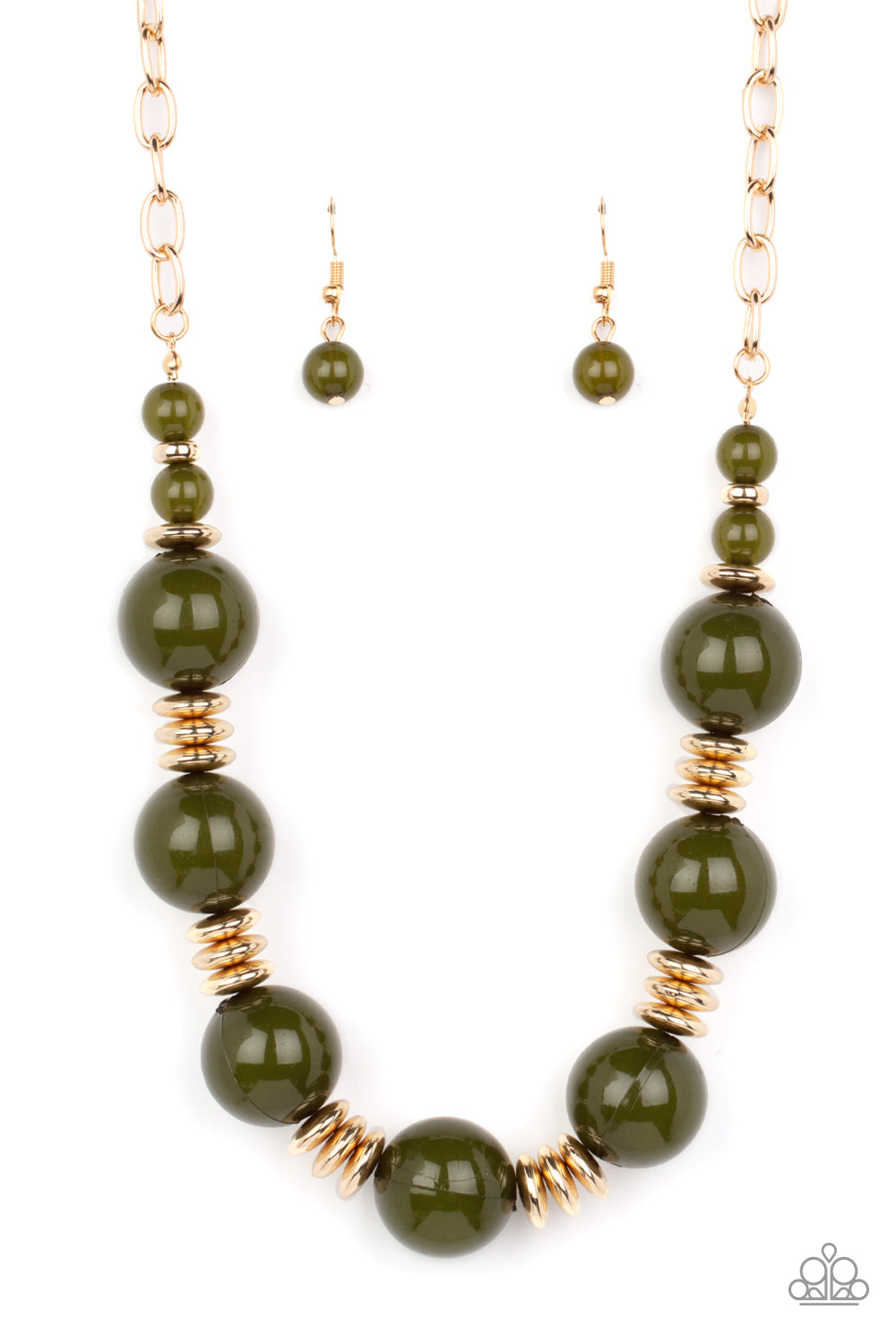 Paparazzi Accessories - Race to the POP N19 - Green Necklace