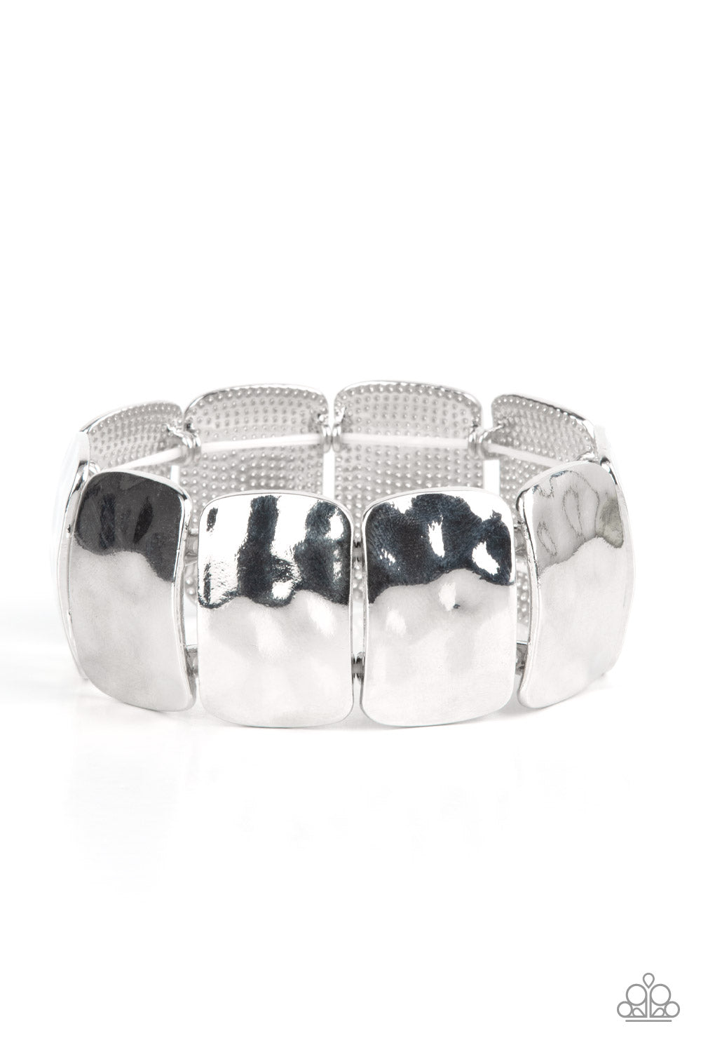 Paparazzi Accessories - Molten Maverick B36 - Silver Bracelet