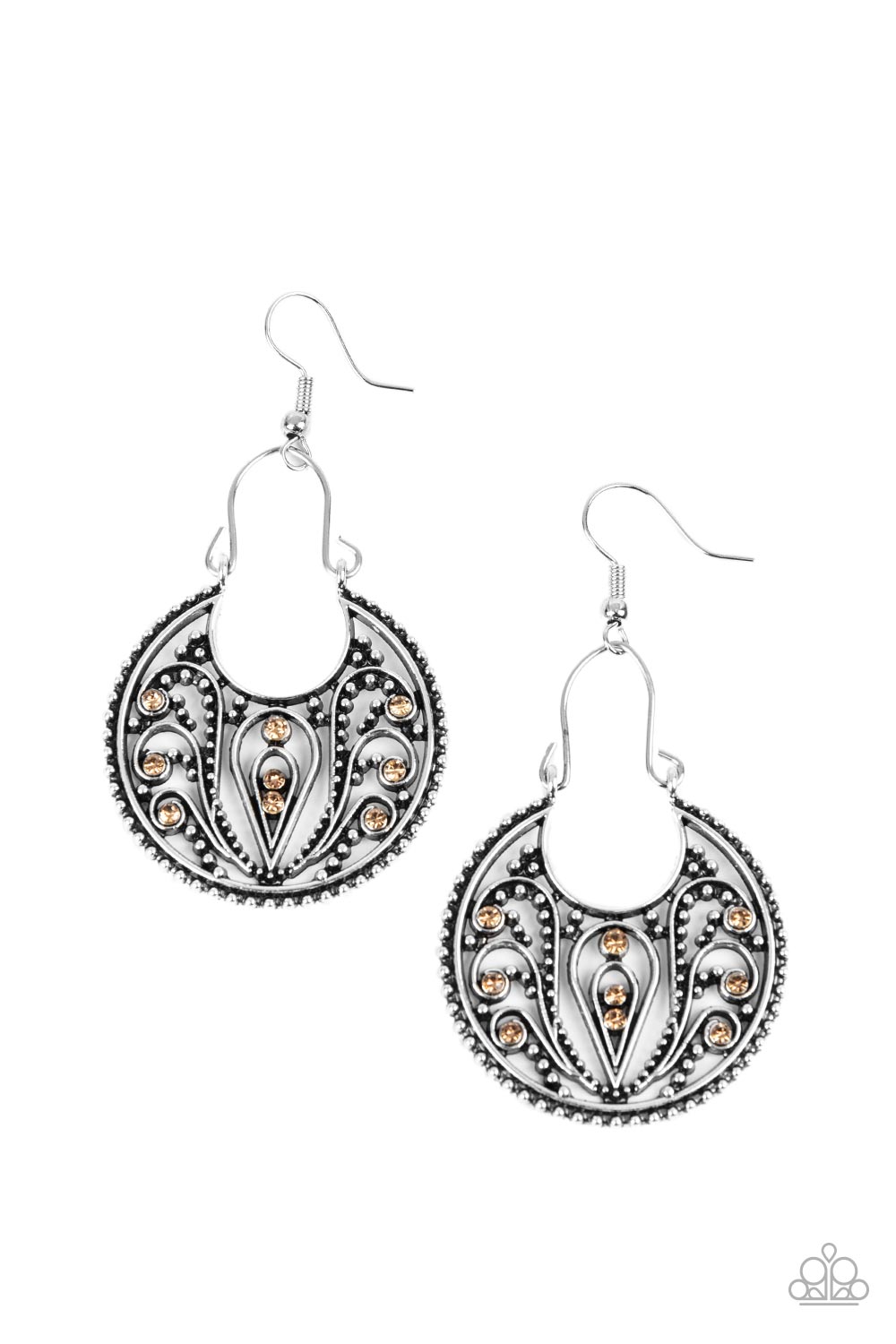 Paparazzi Accessories - Vineyard Villa - Brown Earrings