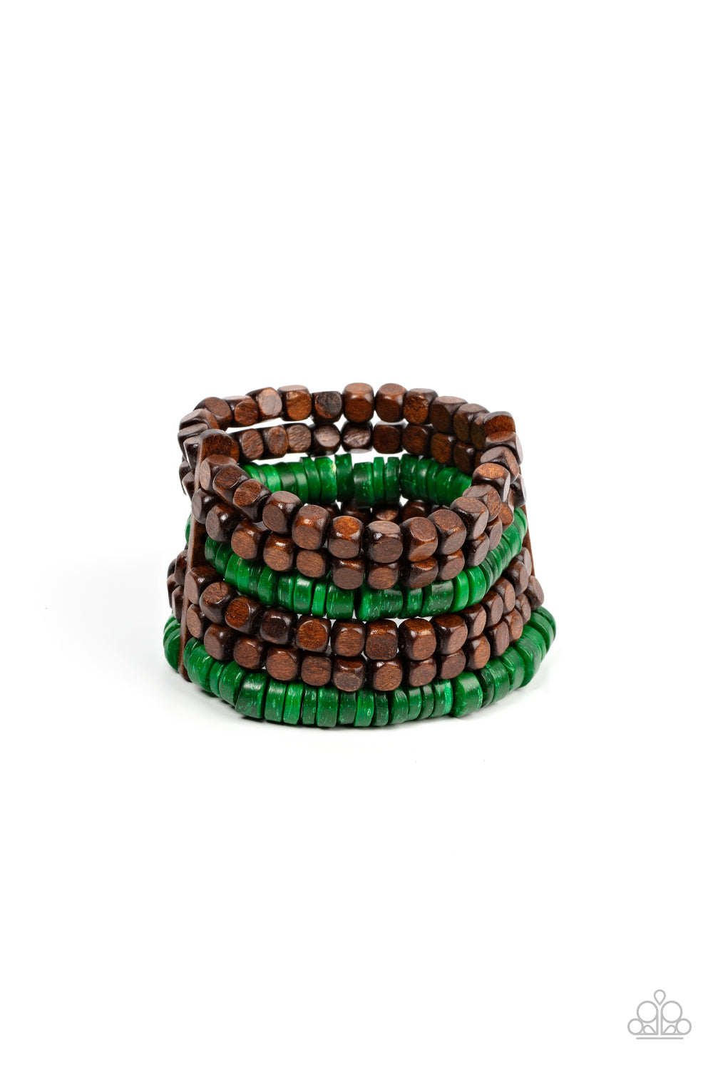 Paparazzi Accessories - Fiji Fiesta - Green Bracelet