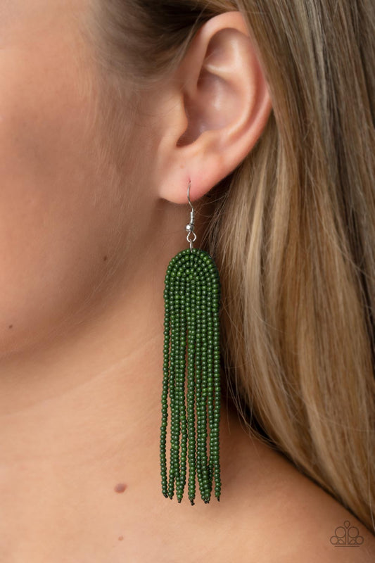 Paparazzi Accessories - Right as RAINBOW E27 - Green Earrings