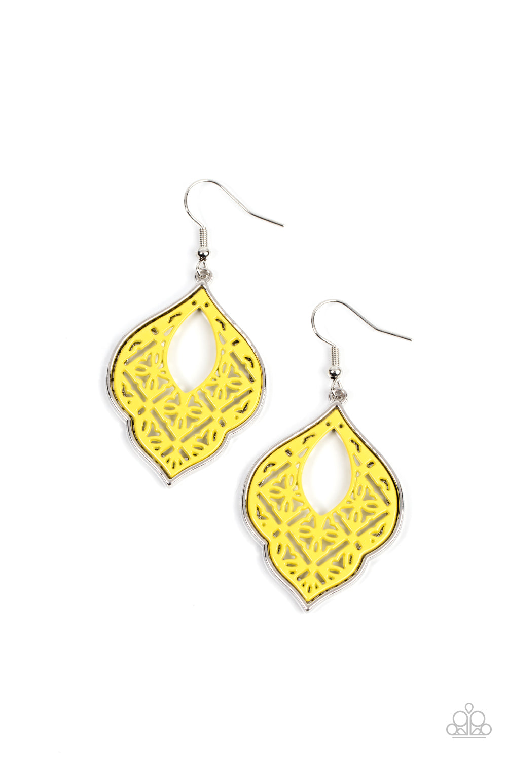 Paparazzi Accessories - Thessaly Terrace - Yellow Earrings