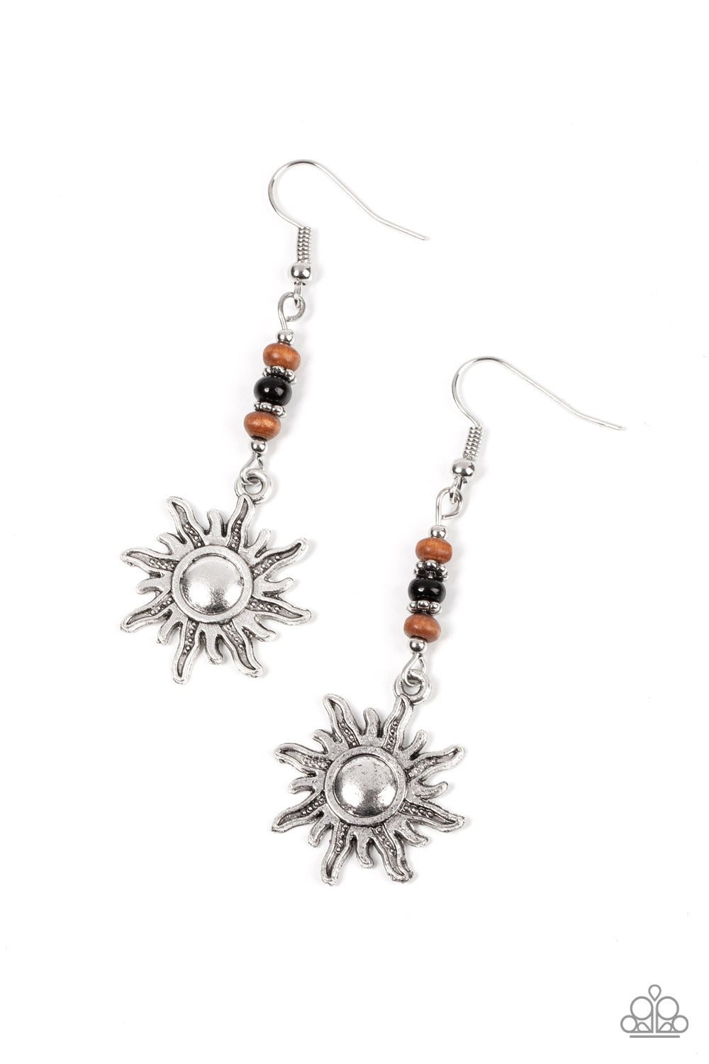 Paparazzi Accessories - Sunshiny Days E12 - Black Earrings