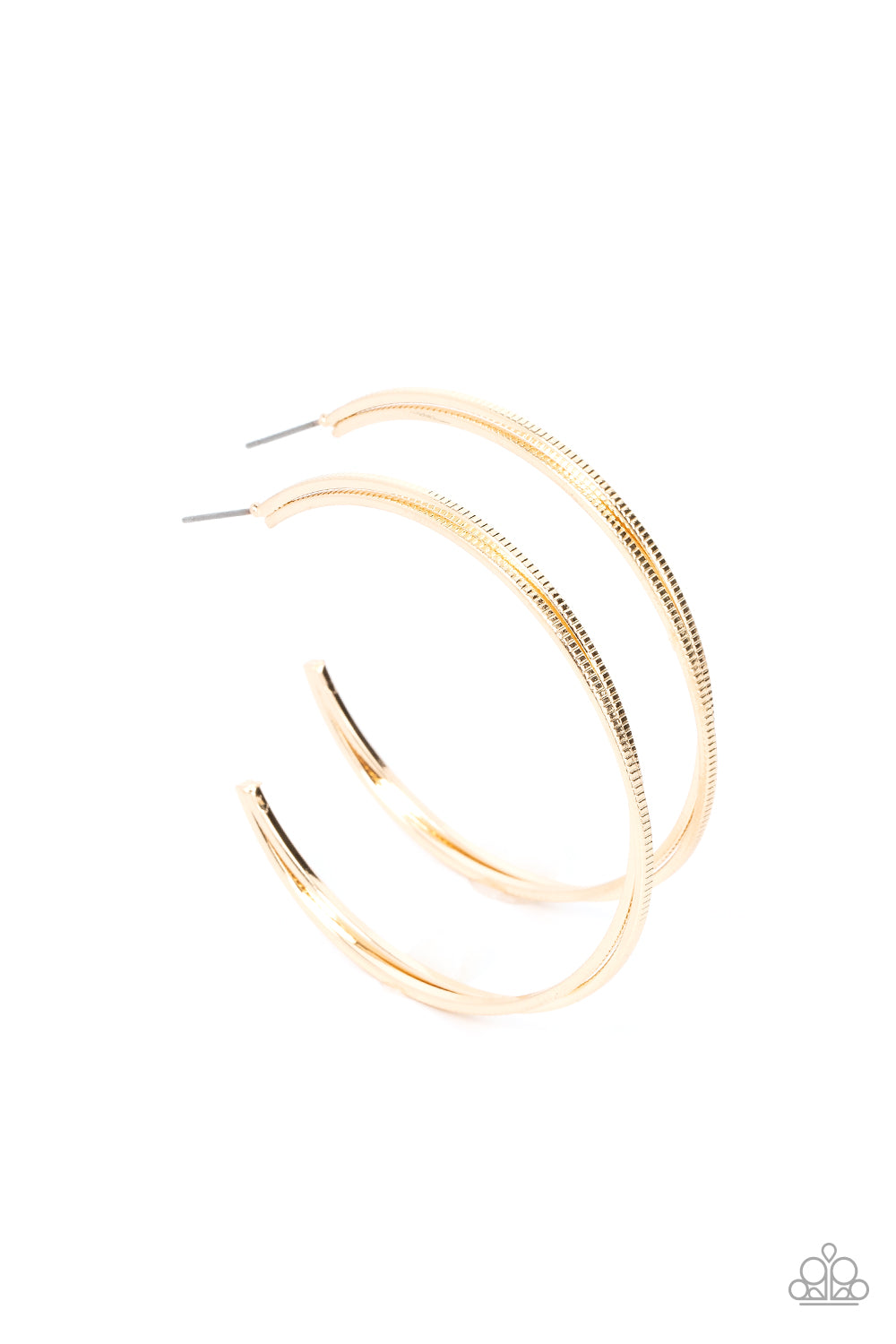 Paparazzi Accessories - Monochromatic Curves E32 - Gold Earrings