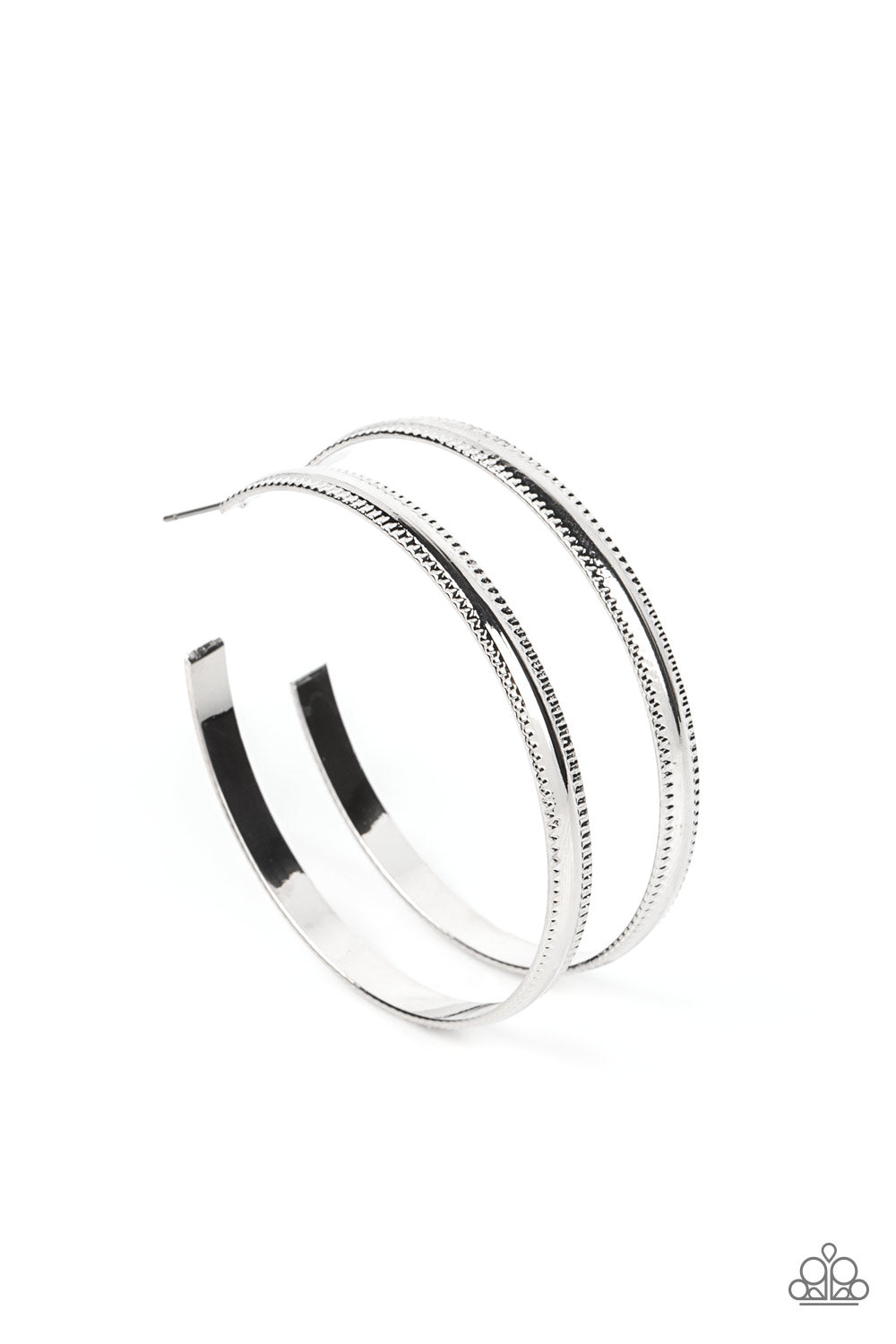 Paparazzi Accessories - Monochromatic Magnetism E6 - Silver Earrings