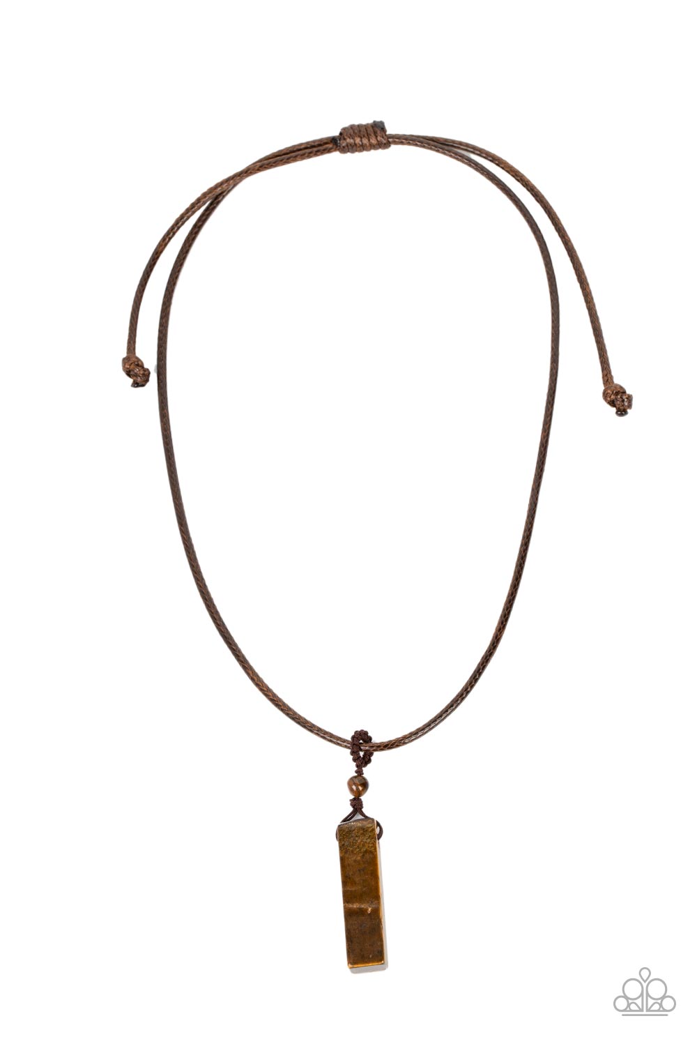 Paparazzi Accessories - Comes Back ZEN-fold MN27 - Brown Necklace Urban