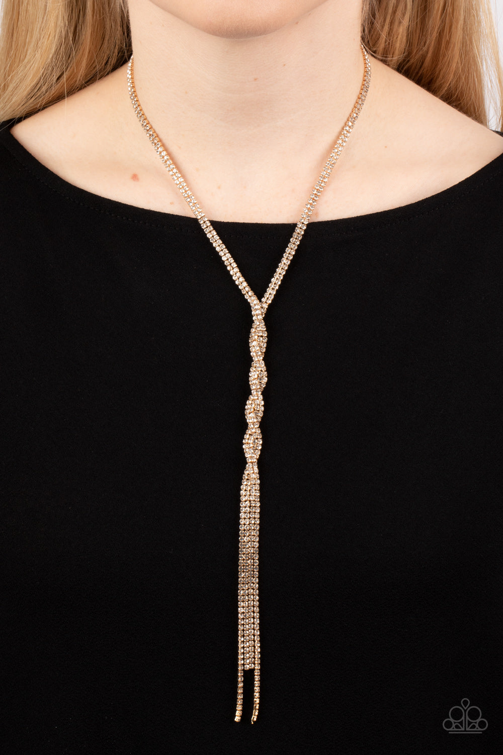 Paparazzi Accessories - Impressively Icy N40  - Gold Necklace