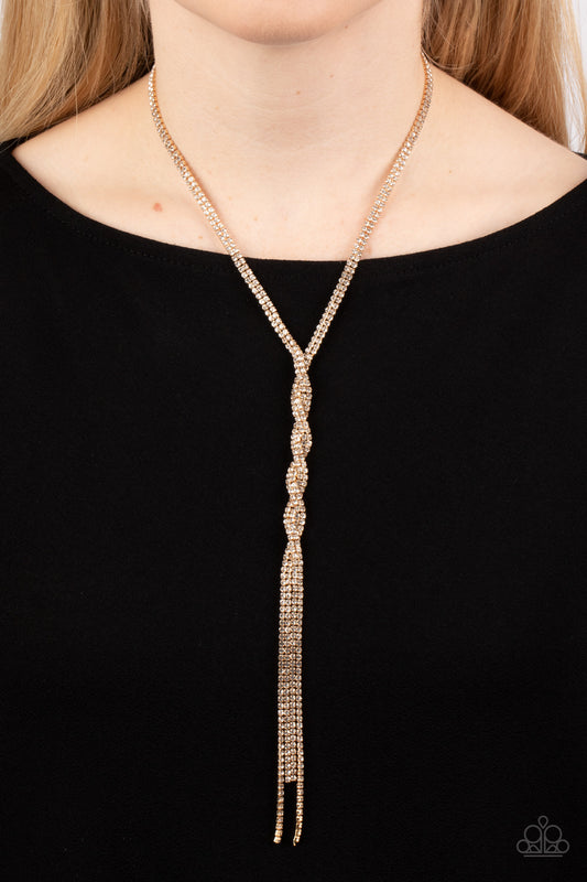 Paparazzi Accessories - Impressively Icy N40  - Gold Necklace