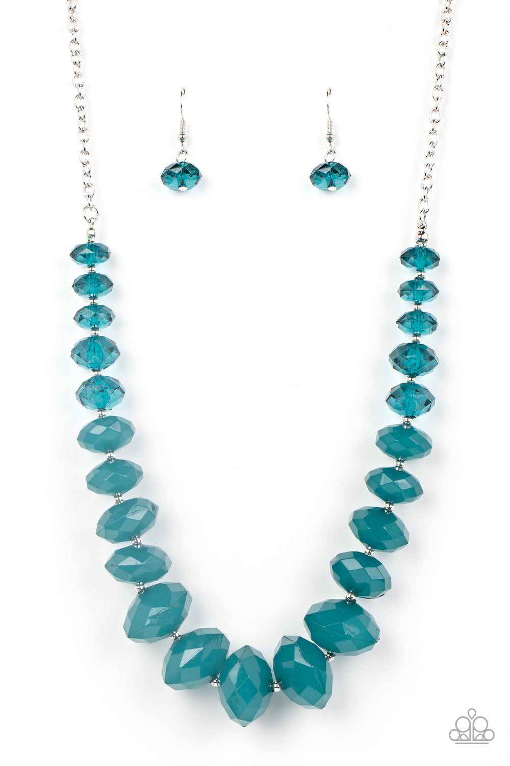 Paparazzi Accessories - Happy-GLOW-Lucky N40 - Blue Necklace