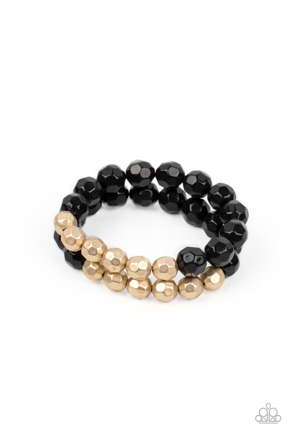 Paparazzi Accessories - Grecian Glamour B39- Black Bracelet