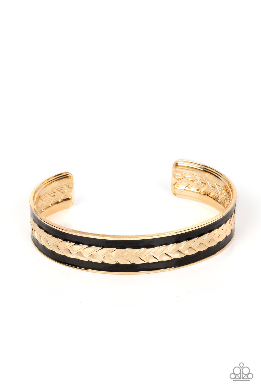 Paparazzi Accessories - Hot on the TRAILBLAZER MB1 - Gold Men Urban Bracelet