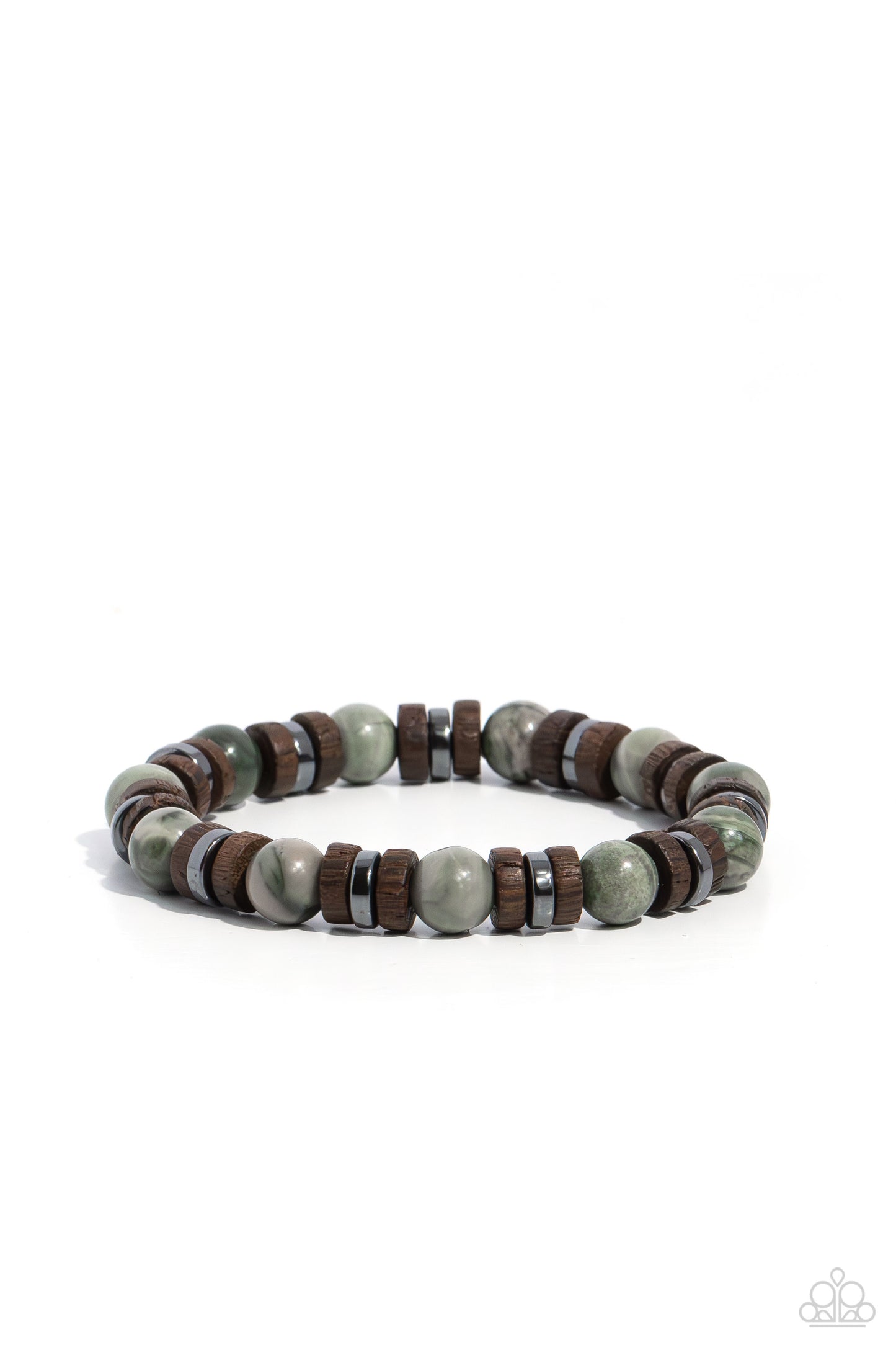 Paparazzi Accessories - Earthy Empath - Green Urban Bracelet