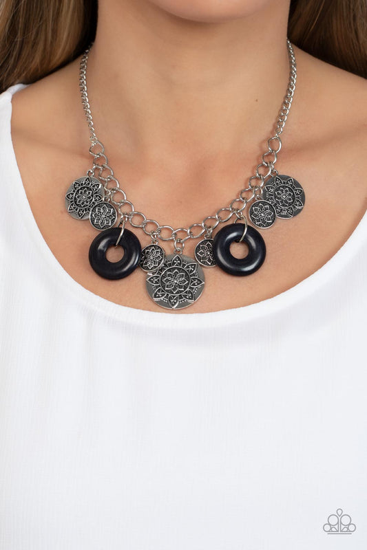 Paparazzi Accessories - Western Zen N18 - Black Necklace